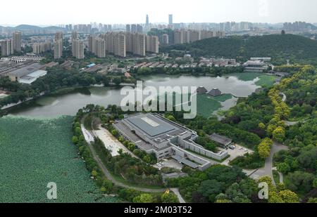 Aerial view of Shizishan mausoleum in Xuzhou, Jiangsu province Stock Photo