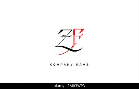 ZF,FZ  Abstract Letters Logo Monogram Stock Vector