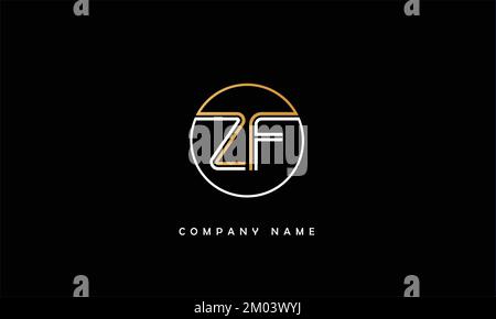 ZF,FZ  Abstract Letters Logo Monogram Stock Vector