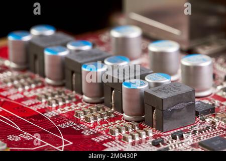 Close-up of a part of Computer graphics card Stock Photo