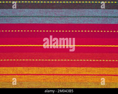 Close up view of a red fabric placemat Stock Photo