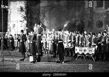 Public swearing-in ceremony of Bundeswehr recruits in Bonn, 12.11.1980, Germany, Europe Stock Photo