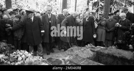 The funeral of Grand Admiral Karl Doenitz, a Hitler confidant who was convicted as a war criminal by the Nuremberg court martial, turned into a manife Stock Photo