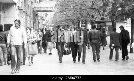 CZE, Czech Republic, Prague: CSSR, Country and People. Everyday life in a country under communist rule. Prague 01.05.1981, Europe Stock Photo