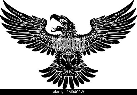 Bald Eagle Hawk Flying Baseball Ball Claw Mascot Stock Vector