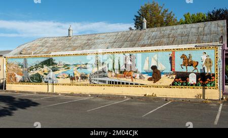 History of St Helens Street Art, St Helens, Tasmania, Australia Stock Photo