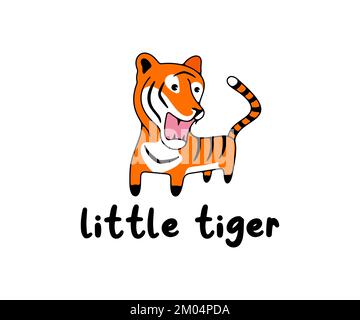 Tiger, animal, big cat and wild cat, carnivore and predator, logo design. Wildlife, beast, nature and zoo, vector design and illustration Stock Vector