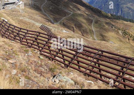 Avalanche protection in the Tyrolean Alps Stock Photo