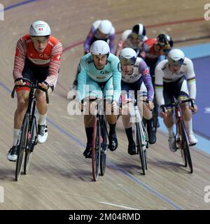 London, UK. 03rd Dec, 2022. Track Cycling Champions League, Lee Valley Velodrome London UK. Mens Scratch Race, 3rd December 2022 Credit: Grant Burton/Alamy Live News Stock Photo