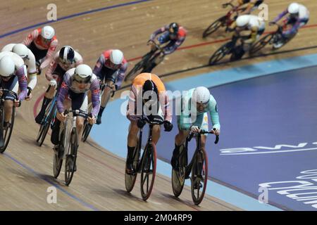 London, UK. 03rd Dec, 2022. Track Cycling Champions League, Lee Valley Velodrome London UK. Mens Scratch Race, 3rd December 2022 Credit: Grant Burton/Alamy Live News Stock Photo