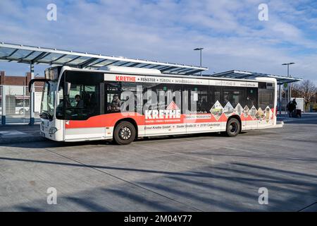 KVG Mercedes-Benz Citaro bus at Cuxhaven central bus station Stock Photo