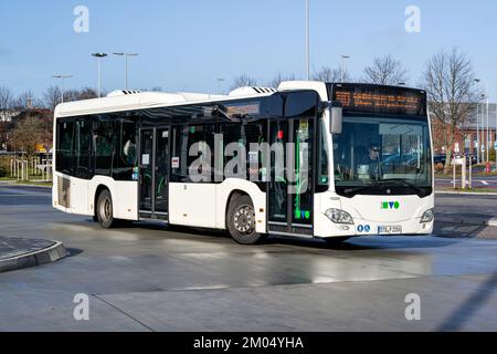 KVG Mercedes-Benz Citaro bus at Cuxhaven central bus station Stock Photo