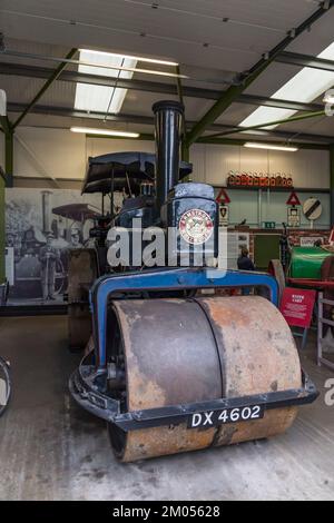 Armstrong Whitworth steam road roller East Anglia Transport Museum Suffolk 2022 Stock Photo