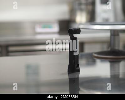 gimbal action cam ready to record video in industrial kitchen image Stock Photo