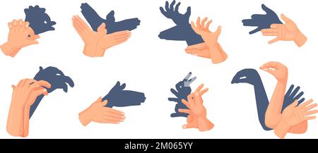 Hand shadow puppet bird Stock Vector Images - Alamy