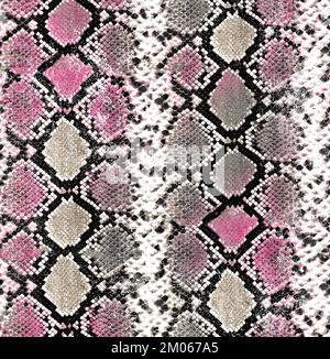 Seamless Animal Snake Skin Ready for Textile Prints. Stock Photo