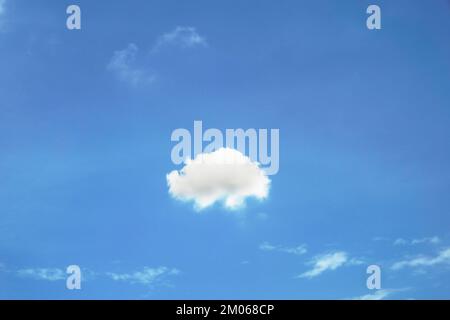 single cloud natural background  on blue sky background summer background. Stock Photo