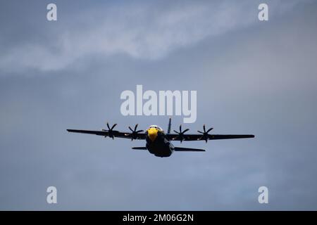 US Navy Blue Angels C-130 Hercules 'Fat Albert' Stock Photo