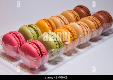 colourful Macarons in a box Stock Photo