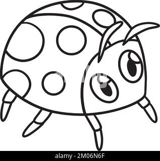 Premium Vector  Spring ladybug isolated coloring page for kids