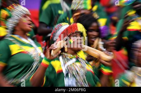 Football World Cup 2022, Qatar, Al Bayt Stadium; England vs Senegal; Fans Senegal Stock Photo