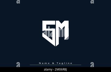 Alphabet letters Initials Monogram logo SM , MS Stock Vector