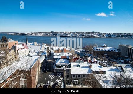 Lower town of Quebec City Stock Photo