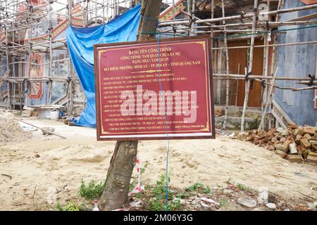 Bang Tenn Cong Trinh Temple Conservation Project Hoi An Vietnam Stock Photo