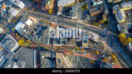 Luftbild, Innenstadt am Platz der Deutschen Einheit und Neubau an der Neuen Bahnhofstraße im Stadtteil Mitte in Hamm, Ruhrgebiet, Nordrhein-Westfalen, Deutschland, Bauarbeiten, Baugebiet, Baugelände, Baugrundstücke, Baumaßnahme, Bauprojekt, Baustelle, City Hamm, DE, Europa, Hamm, Luftaufnahme, Luftbildfotografie, Luftfotografie, Neubau, Uebersicht, Vogelperspektive, birds-eyes view, overview Stock Photo