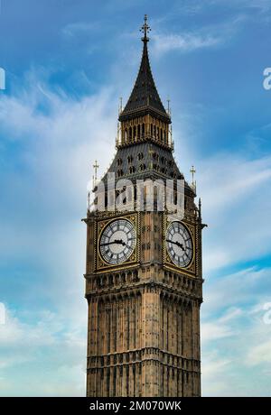 London, UK Palace of Westminster with tower bell called Big Ben the symbol of London Stock Photo