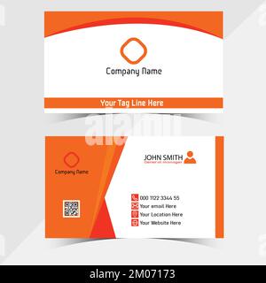 Modern and Professional Business Card design Template vector. Stock Vector