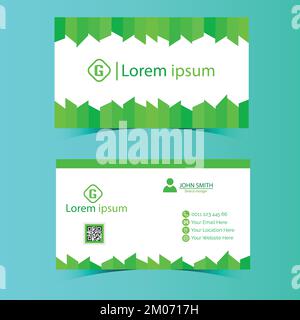 Modern, Creative and professional Double-sided Business Card design Template vector. Stock Vector