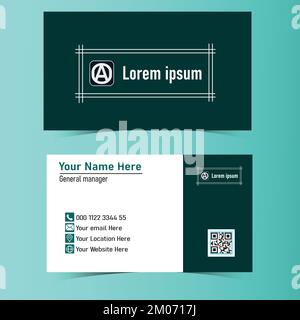 Modern, Creative, and Clean Double-sided Business Card design Template vector. Stock Vector