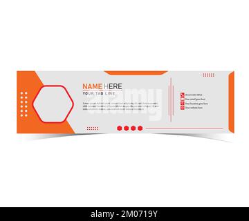 Email signature design Vector. Stock Vector