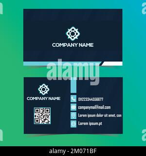 Modern and Simple Double-sided Business Card design Template vector. Stock Vector