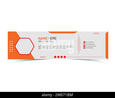 Email signature design template vector. Stock Vector