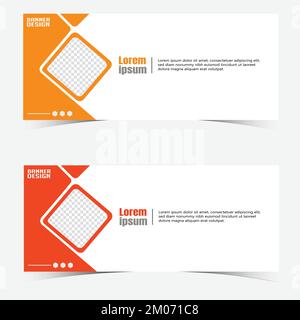 Abstract web banner design template. Web Banner Layouts. Stock Vector