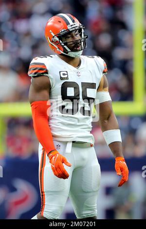 CLEVELAND, OH - DECEMBER 24: Cleveland Browns defensive tackle Taven Bryan  (99) tackles New Orleans