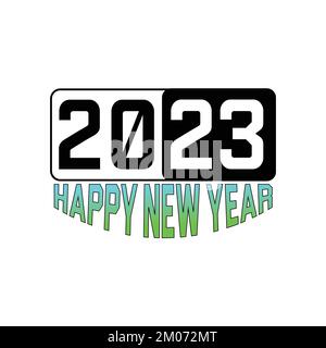 Happy new year 2023. Vector illustration with origami 2023 numbers