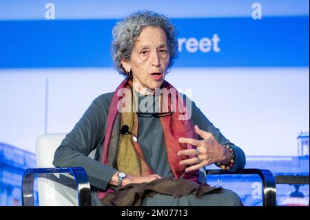 Washington, United States. 04th Dec, 2022. Ruth Messinger, social justice consultant, speaks at the 2022 J Street National Conference held at the Omni Shoreham Hotel in Washington, DC. Credit: SOPA Images Limited/Alamy Live News Stock Photo