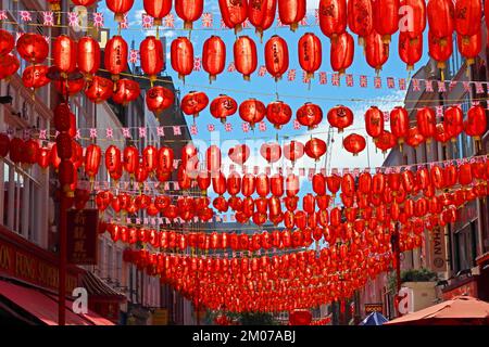 Chinatown, Gerrard St, SOHO, London, England, UK,  W1D 5PT Stock Photo