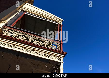 Ballarat Australia /  Ballarat's beautiful Victorian Era buildings in Lydiard Street.Ballarat is renowned for its many and well preserved goldfields e Stock Photo