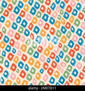 Seamless colorfull vector geometric rhombus pattern. Vector vintage endless illustration. Stock Vector