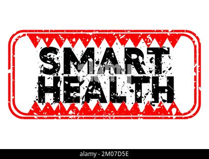 Simple vintage rubber stamp with Smart Health text. Stock Vector