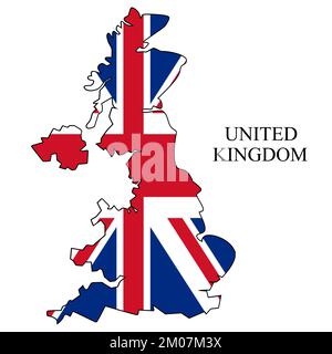 United Kingdom map vector illustration. Global economy. Famous country. Northern Europe. Europe. Stock Vector