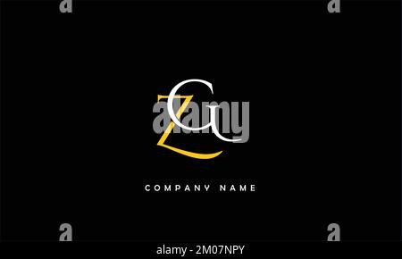 ZG, GZ Abstract Letters Logo Monogram Stock Vector