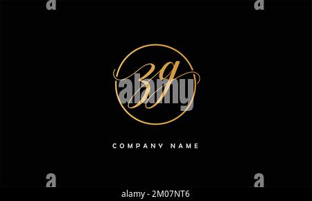 ZG, GZ Abstract Letters Logo Monogram Stock Vector