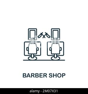 Barber Shop icon. Monochrome simple Barber Shop icon for templates, web design and infographics Stock Vector