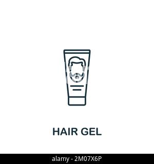 Hair Gel icon. Monochrome simple Barber Shop icon for templates, web design and infographics Stock Vector