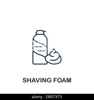 Shaving Foam icon. Monochrome simple Barber Shop icon for templates, web design and infographics Stock Vector
